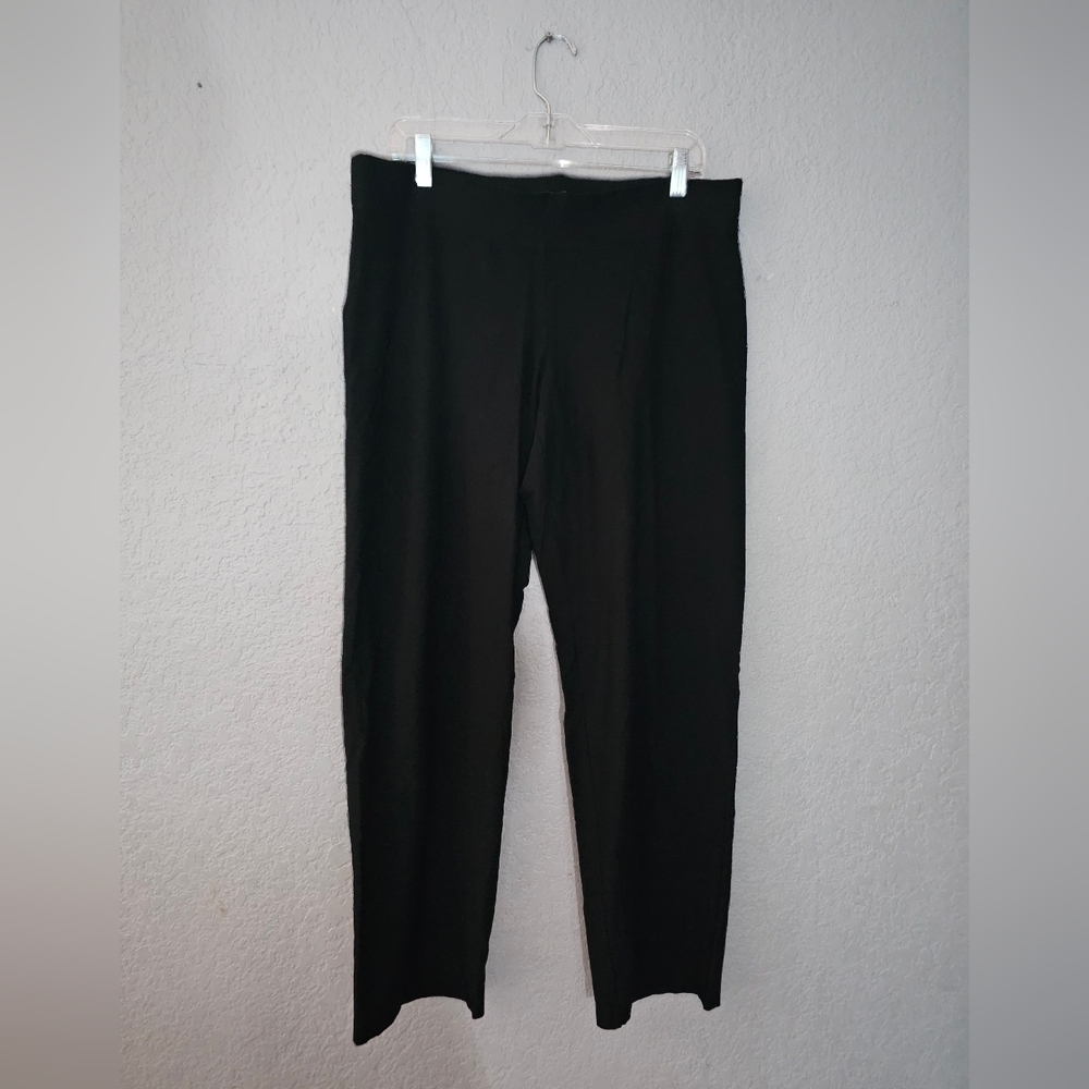 Eileen Fisher Petite Elastic Waist Pull-on Straight Leg Casual Pants Women's PL